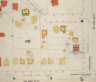 diagram of fire plan for Roslyn Road and River Ave